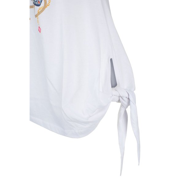 Yes Zee White Cotton Tops & T-Shirt - Picture 4 of 4